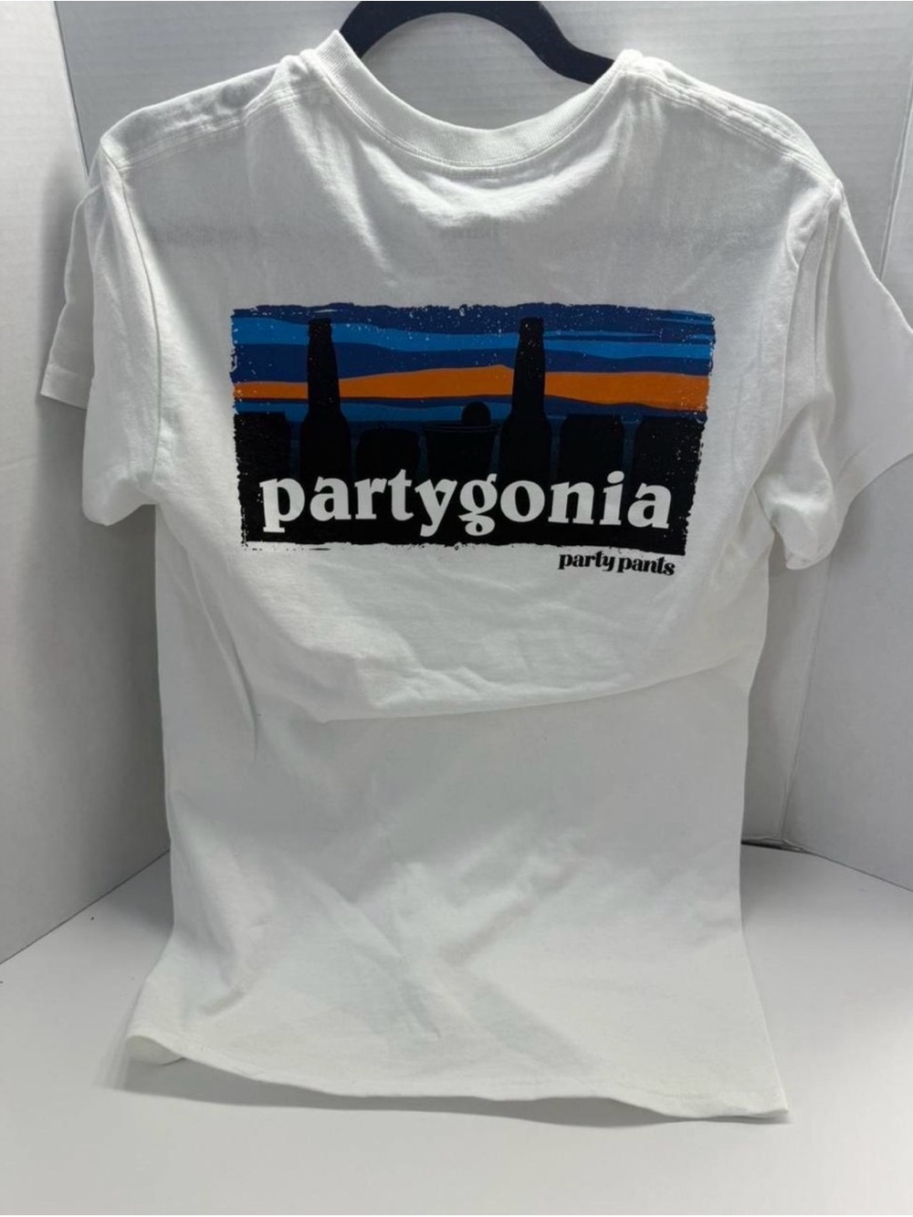 Partygonia Men's Short Sleeve Graphic Tee - White